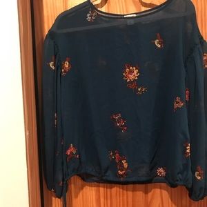 Mossimo Sheer blouse. Adorable great fall colors !